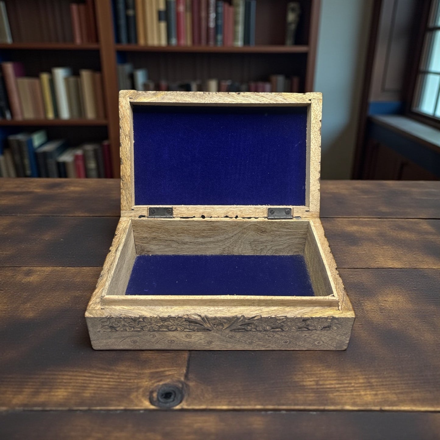 Wooden Chakra Balancing Magic Box Om Symbol Engraved