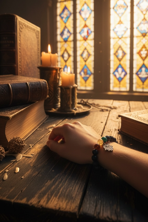 7 Chakra Lava Stone Hamsa