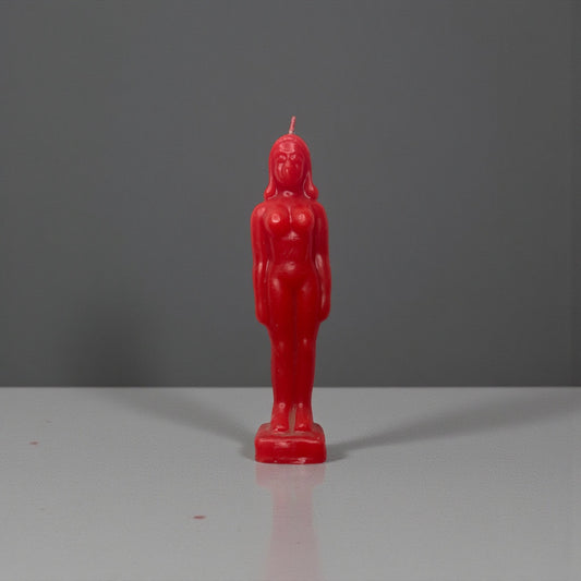 Red Woman Candle