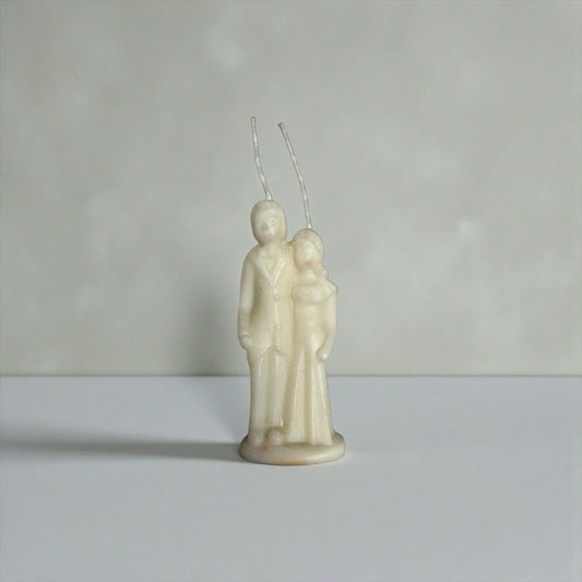 White Wedding Couple Candle Soulara Life