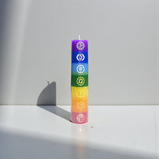 7 Chakra All-in-One Pillar Candle Soulara Life