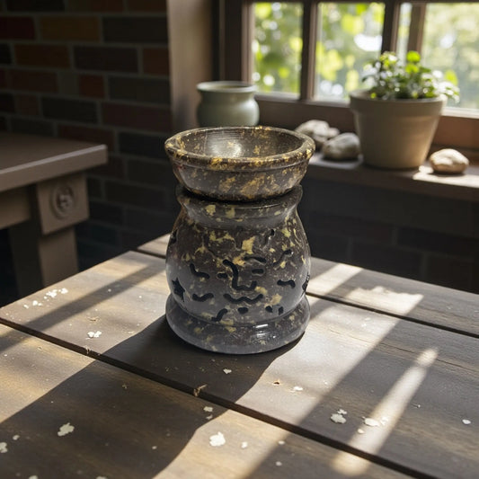 Soapstone Oil Burner – Sun Design - Soulara Life