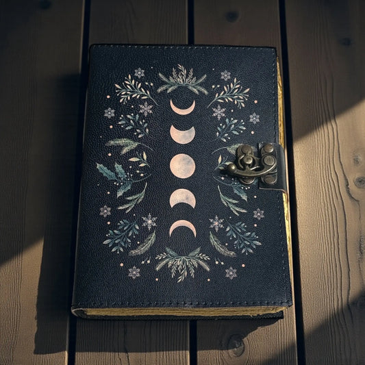 Phases of Moon Journal – 200 Pages | Handmade Moon Phase Journal - Soulara Life