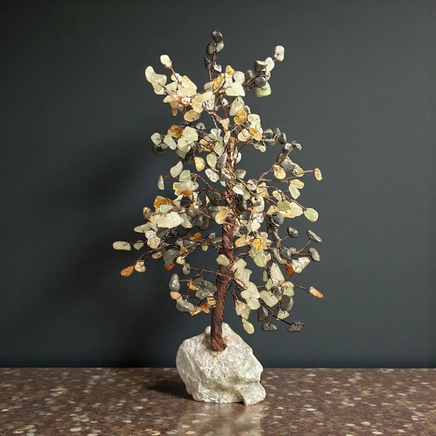 Green Aventurine, Pyrite & Citrine Crystal Tree Soulara Life