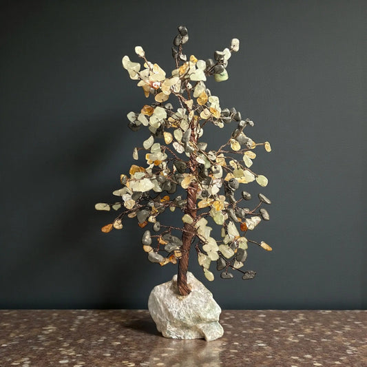 Green Aventurine, Pyrite & Citrine Crystal Tree Soulara Life