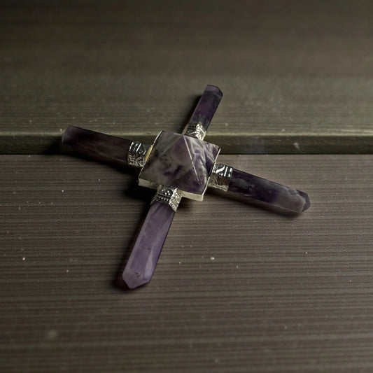 Amethyst 4-Point Pyramid Energy Generator - Soulara Life
