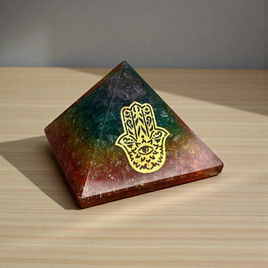 7 Chakra Hamsa Orgone Pyramid Soulara Life