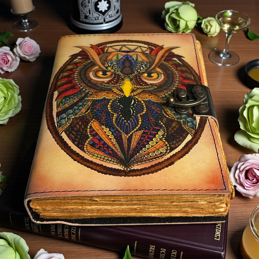 Owl Journal – 200 Pages | Handmade Spiritual Journal