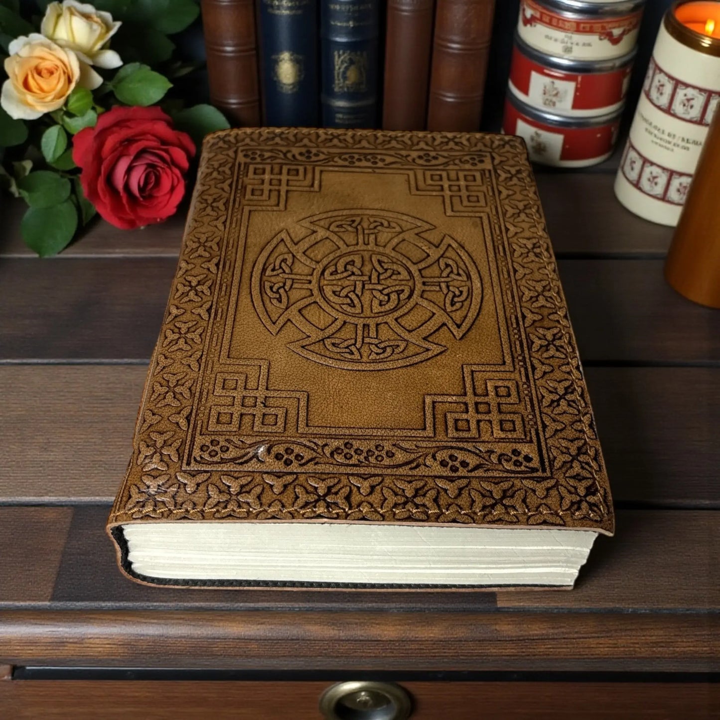 Celtic Cross Journal – 240 Pages | Handmade - Soulara Life