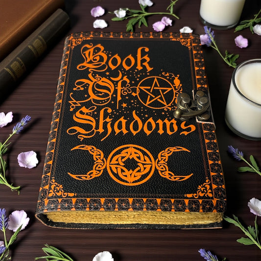 Book of Shadows – Handmade Leather Journal ( 200 Pages)