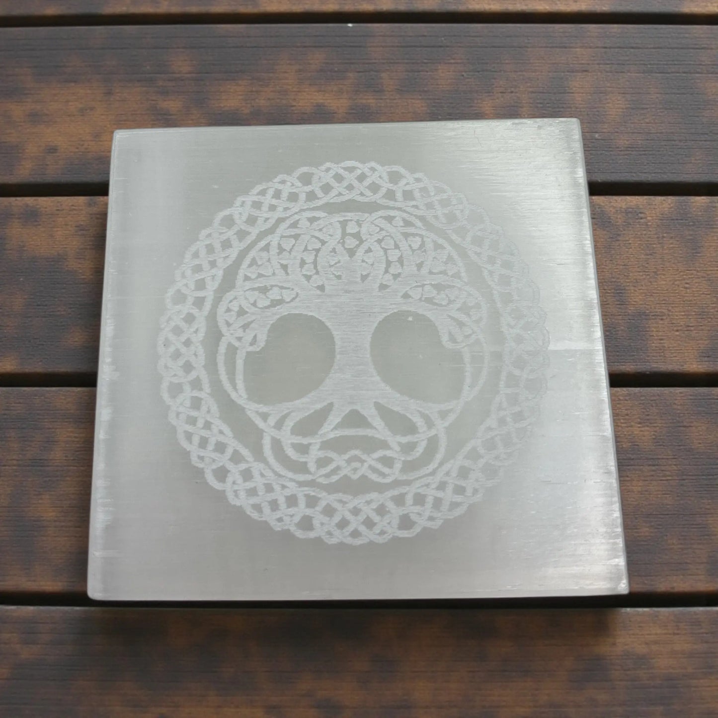 Selenite Tree of Life Square Plate - Soulara Life