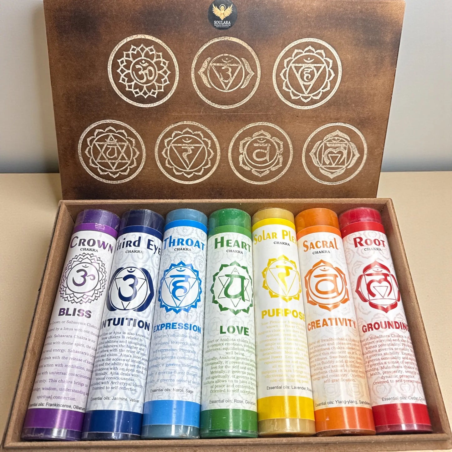 7 Chakra Scented Candle Set Soulara Life