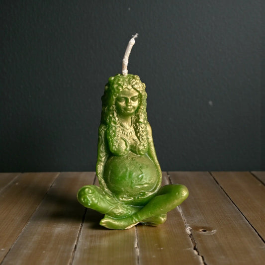 Mother Earth Gaia Candle – Green - Soulara Life
