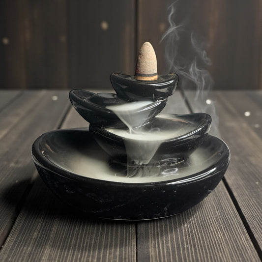 Ceramic Boat Backflow Incense Burner