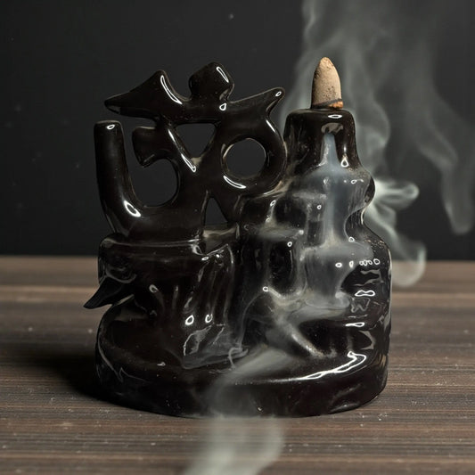 Ceramic OM Backflow Incense Burner Soulara Life