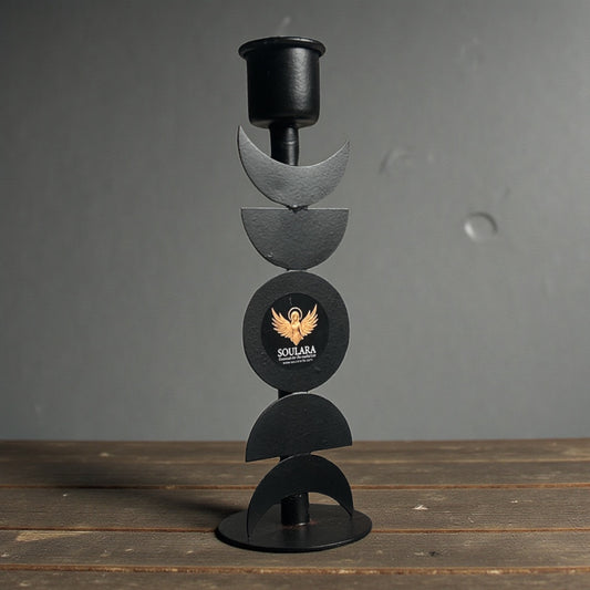 Iron Triple Moon Candle Holder Size 6 Inch