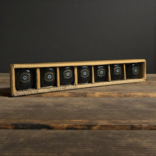 Ceramic Evil Eye Chime Candle Holder – Set of 7 Soulara Life