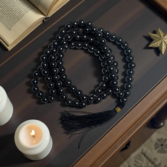 Hematite Jaap Mala – 108 Beads - Soulara Life