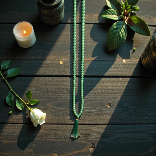 Green Aventurine Jaap Mala – 108 Beads - Soulara Life