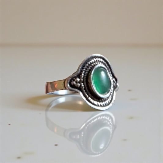 Green Aventurine Adjustable Ring