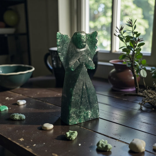 Green Jade Angel – Open Wings