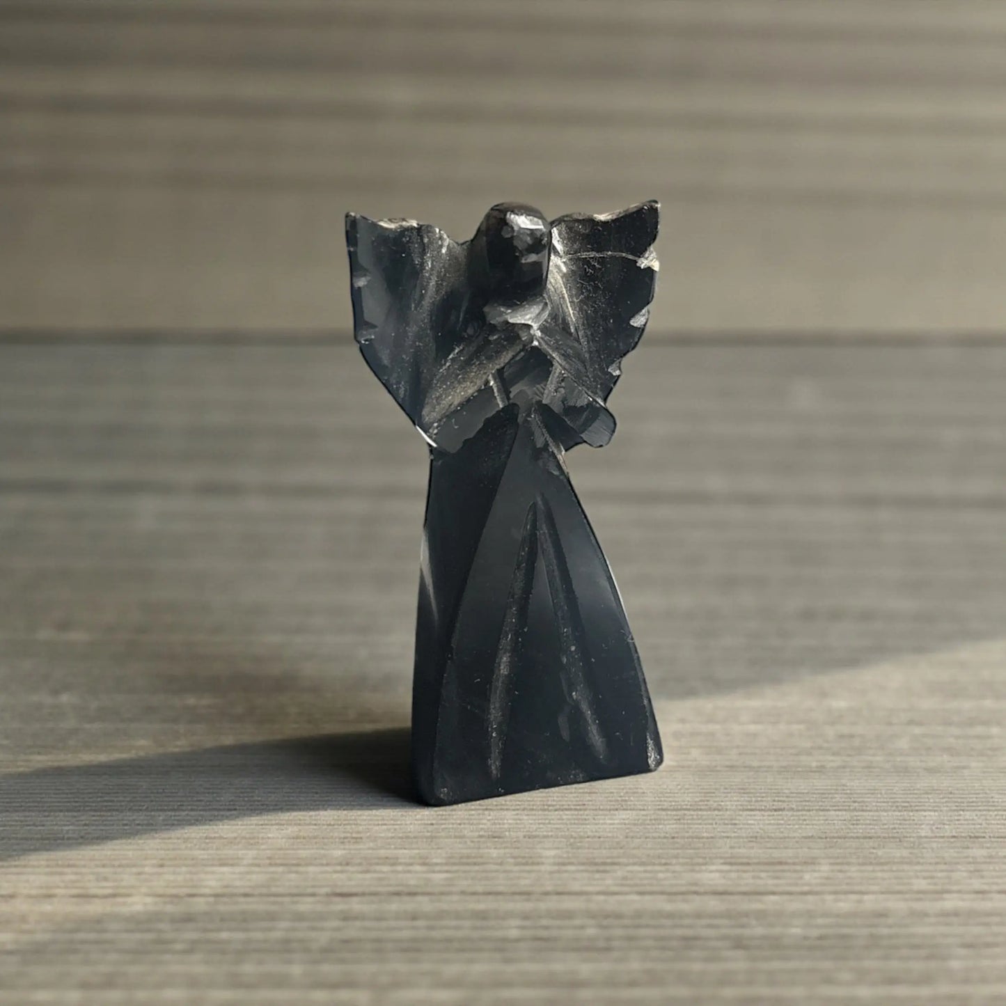 Black Agate Angel – Open Wings (2.5 Inch) Soulara Life
