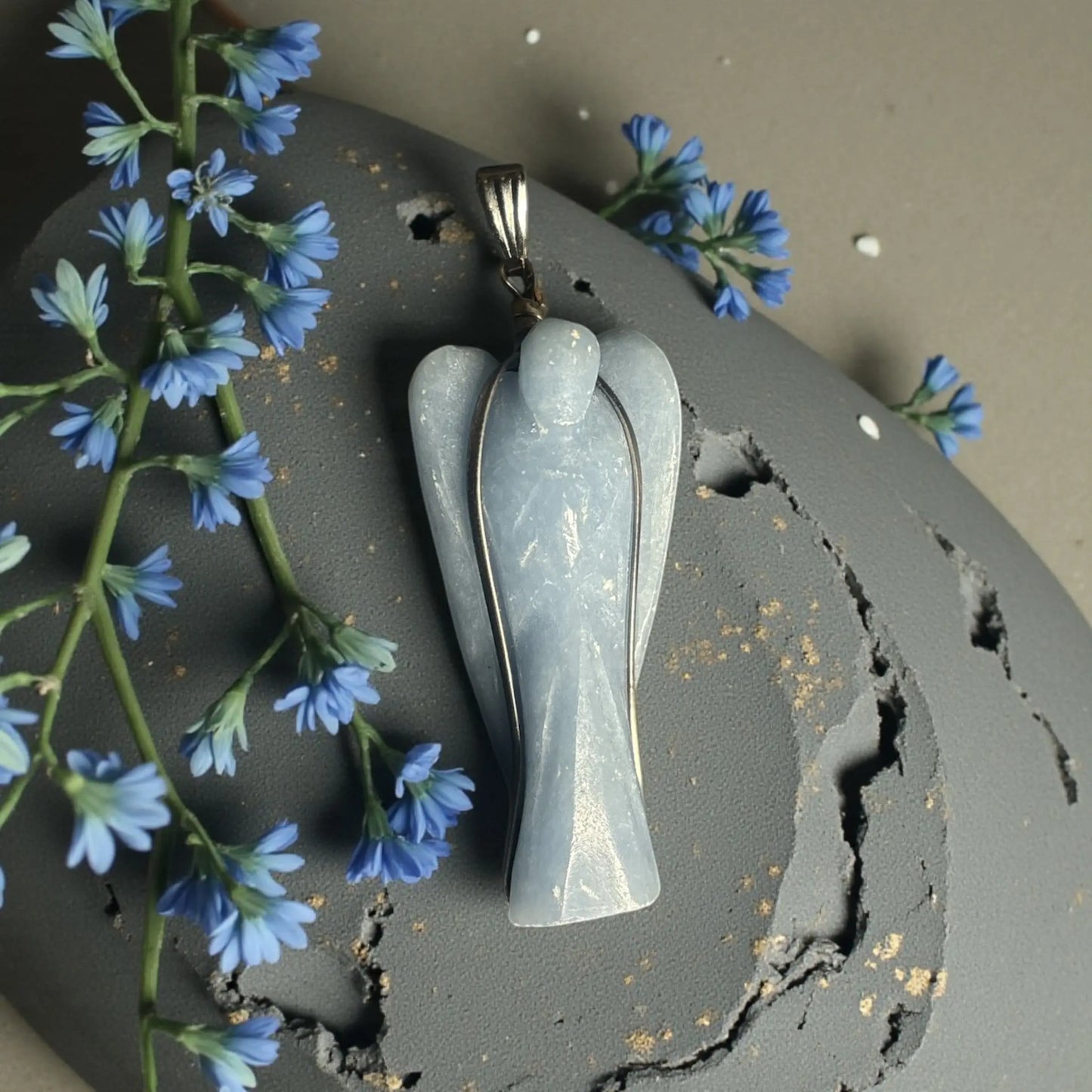 Angelite Angel Pendant Soulara Life