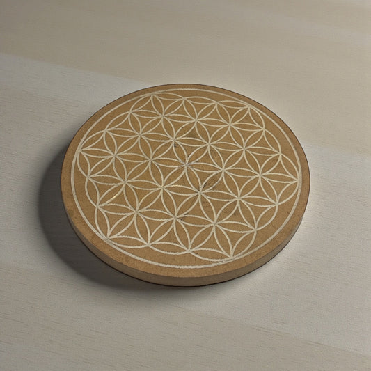 Wooden Flower of Life Grid Board