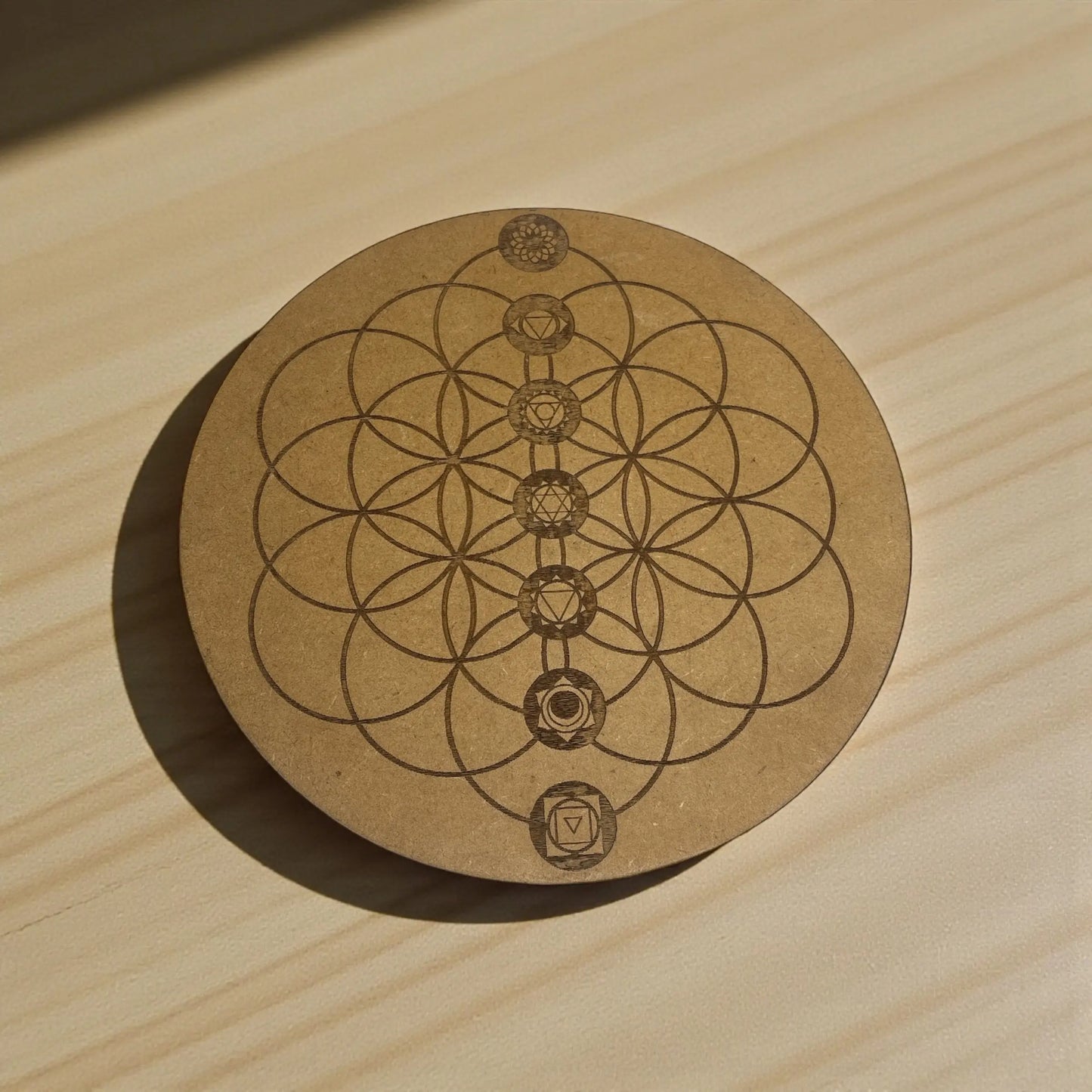 Wooden 7 Chakra Grid Board - Soulara Life