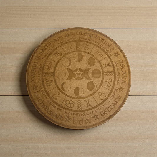 Wooden Phases of the Moon Grid Board