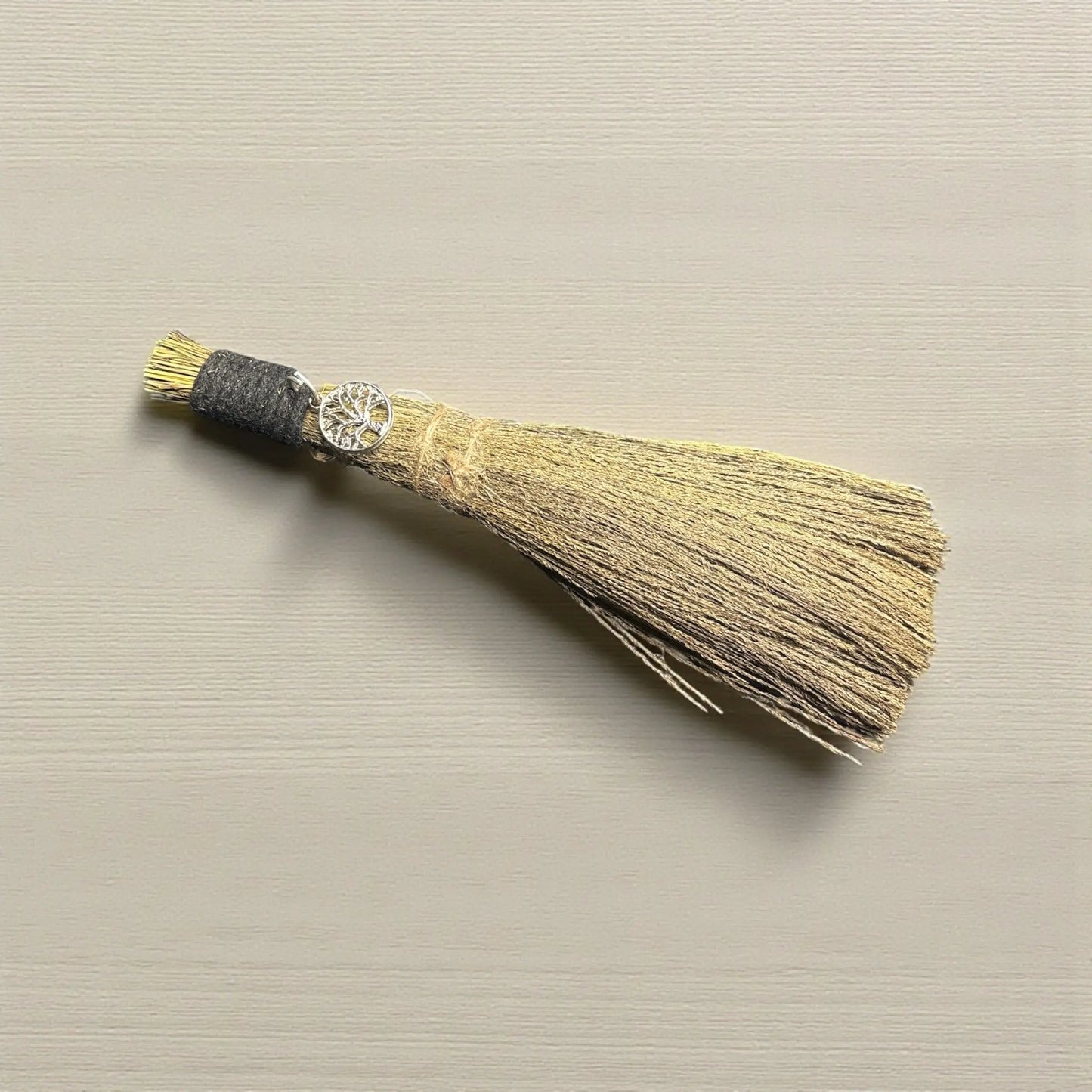 Wiccan Magic Broom with Tree of Life Charm - Soulara Life
