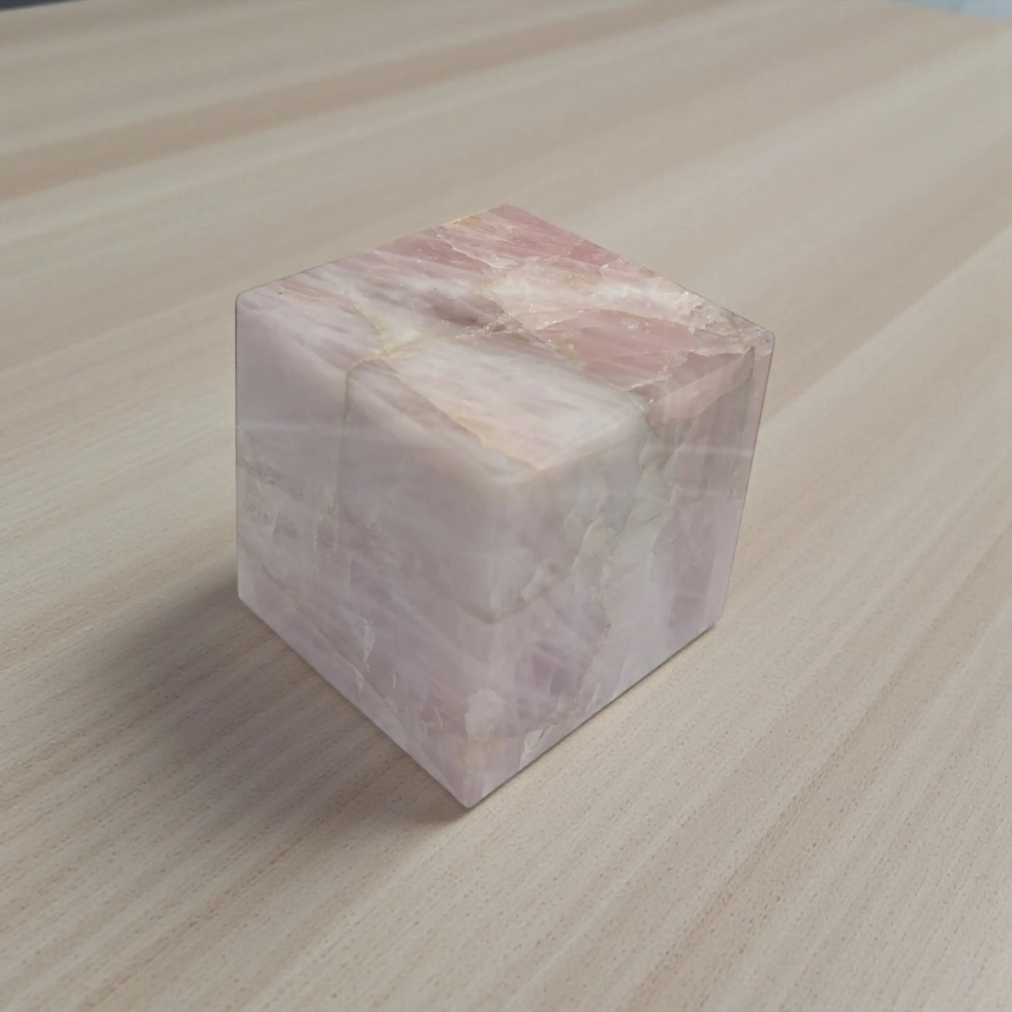Rose Quartz Crystal Cube (Premium Quality) - Soulara Life