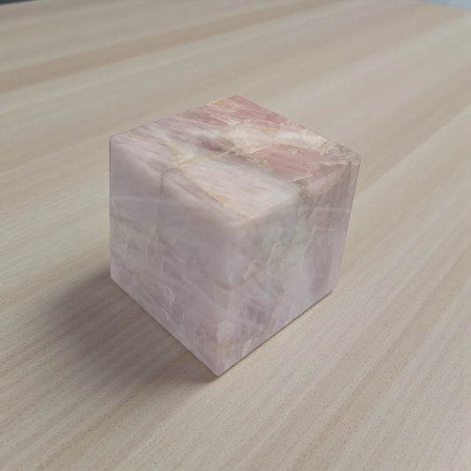 Rose Quartz Crystal Cube (Premium Quality) - Soulara Life