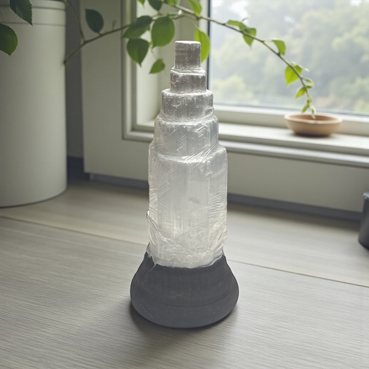 Selenite Tower Lamp