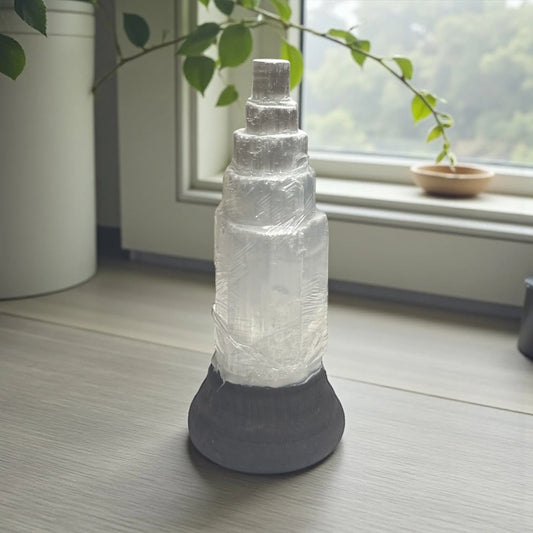 Selenite Tower Lamp - Soulara Life
