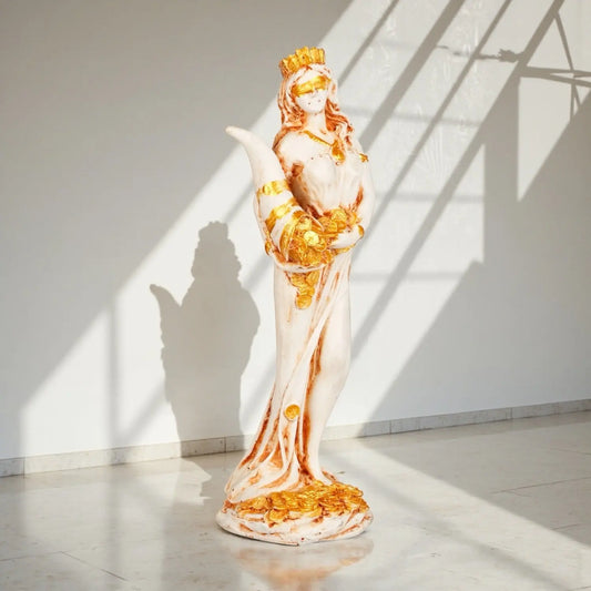 Statue Lady Fortuna (White) – Goddess of Fortune & Prosperity Statue Soulara Life