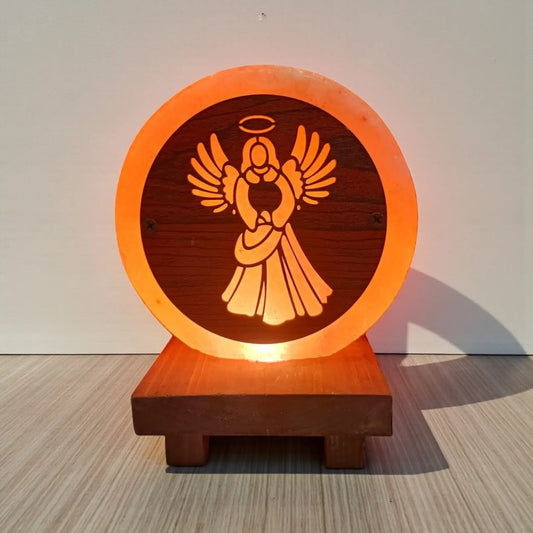 Himalayan Rock Salt Lamp – 3D Angel Design - Soulara Life