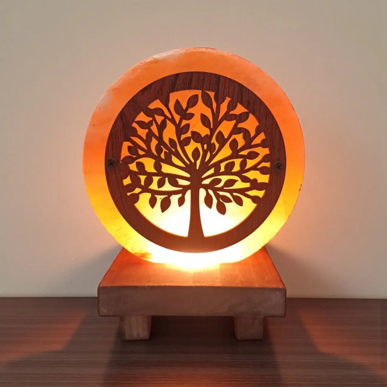 Himalayan Rock Salt Lamp – 3D Tree of Life Design - Soulara Life