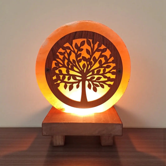 Himalayan Rock Salt Lamp – 3D Tree of Life Design - Soulara Life