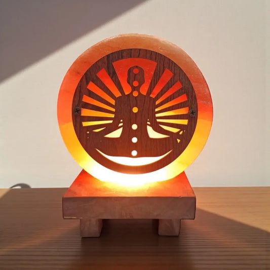 Himalayan Rock Salt Lamp – 3D Meditation Design - Soulara Life