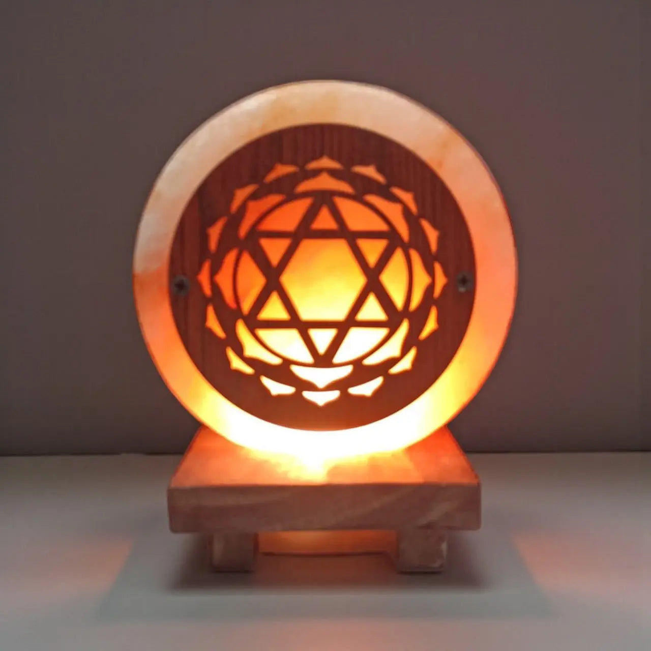 Himalayan Rock Salt Lamp – 3D Pentacle Design - Soulara Life