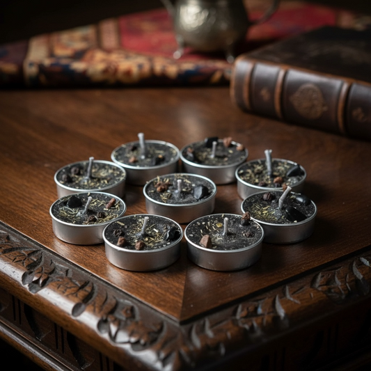 Energized Black Tea Light Candles (Set of 11)