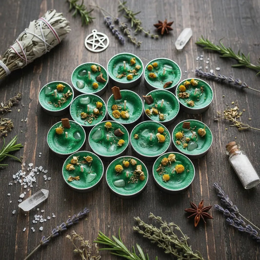Energized Green Tea Light Candles