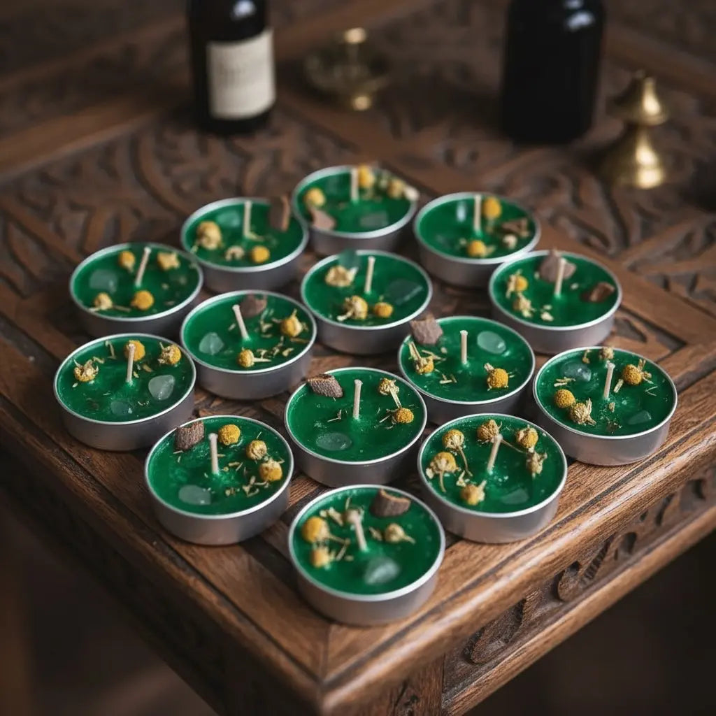 Energized Green Tea Light Candles