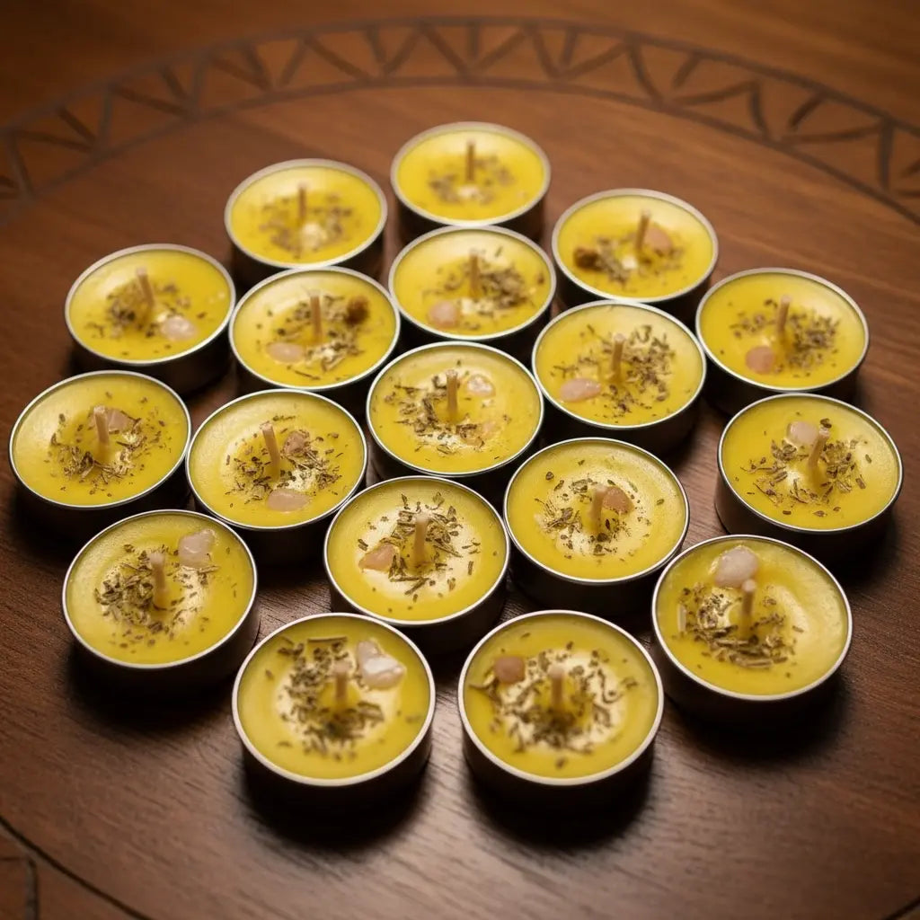 Energized Yellow Tea Light Candles