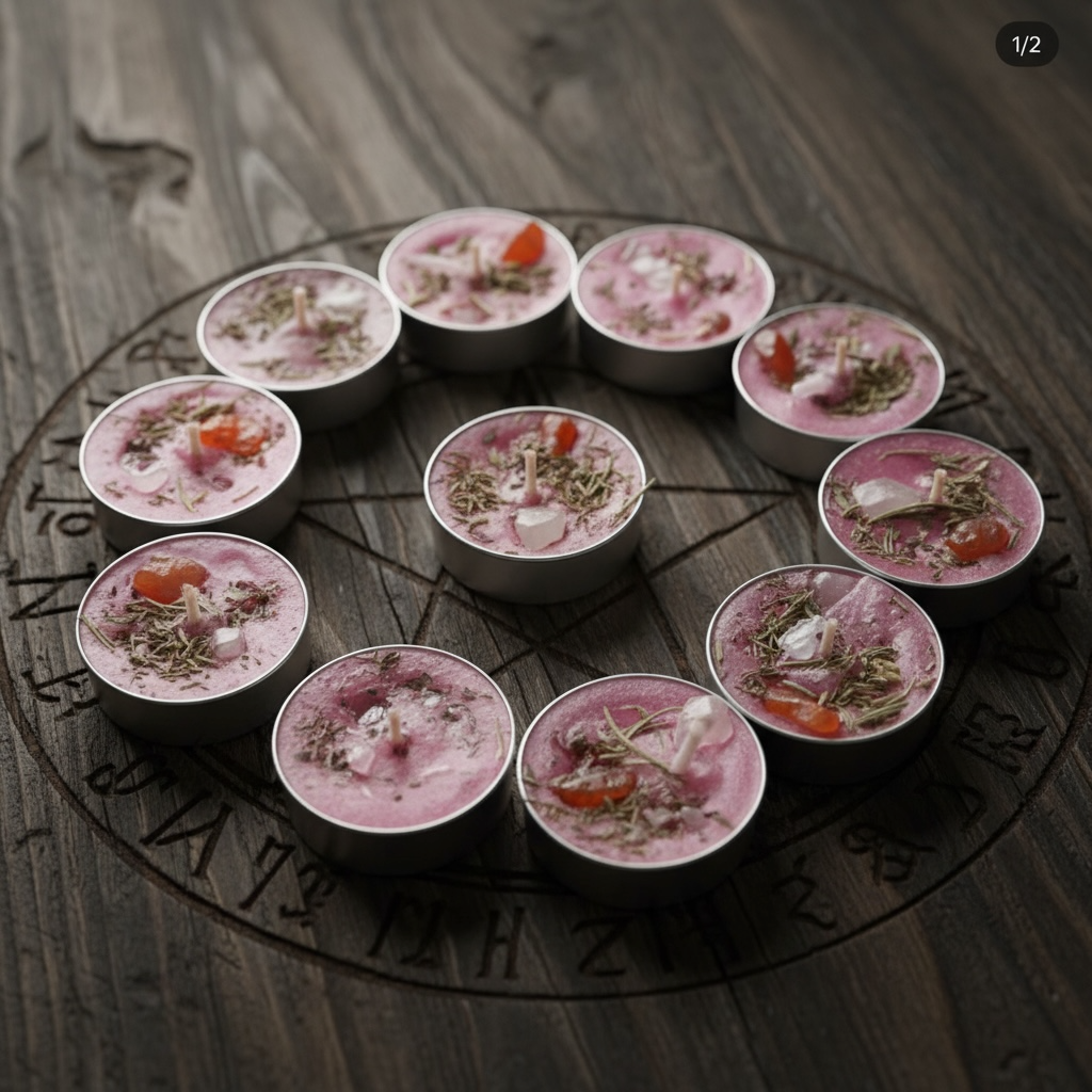 Energized Pink Tea Light Candles (Set of 11)