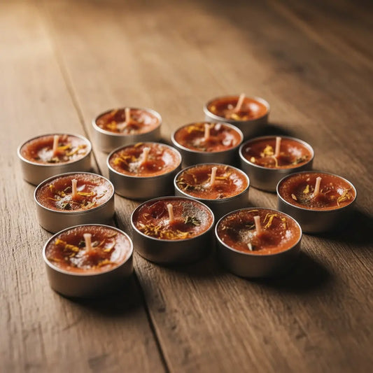 Energized Orange Tea Light Candles