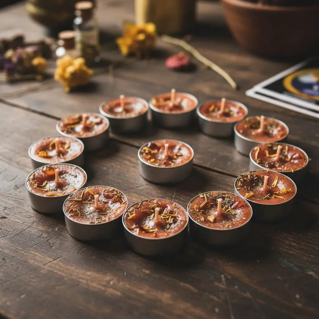 Energized Orange Tea Light Candles