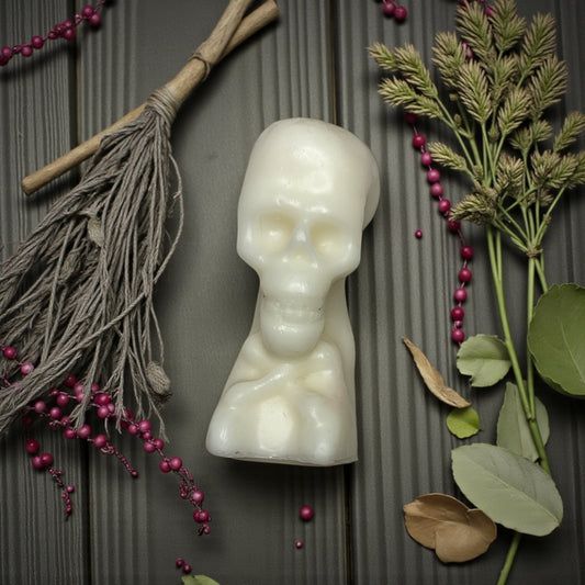 White Skull Spell Candle – Purification | Mental Clarity | Healing Energy