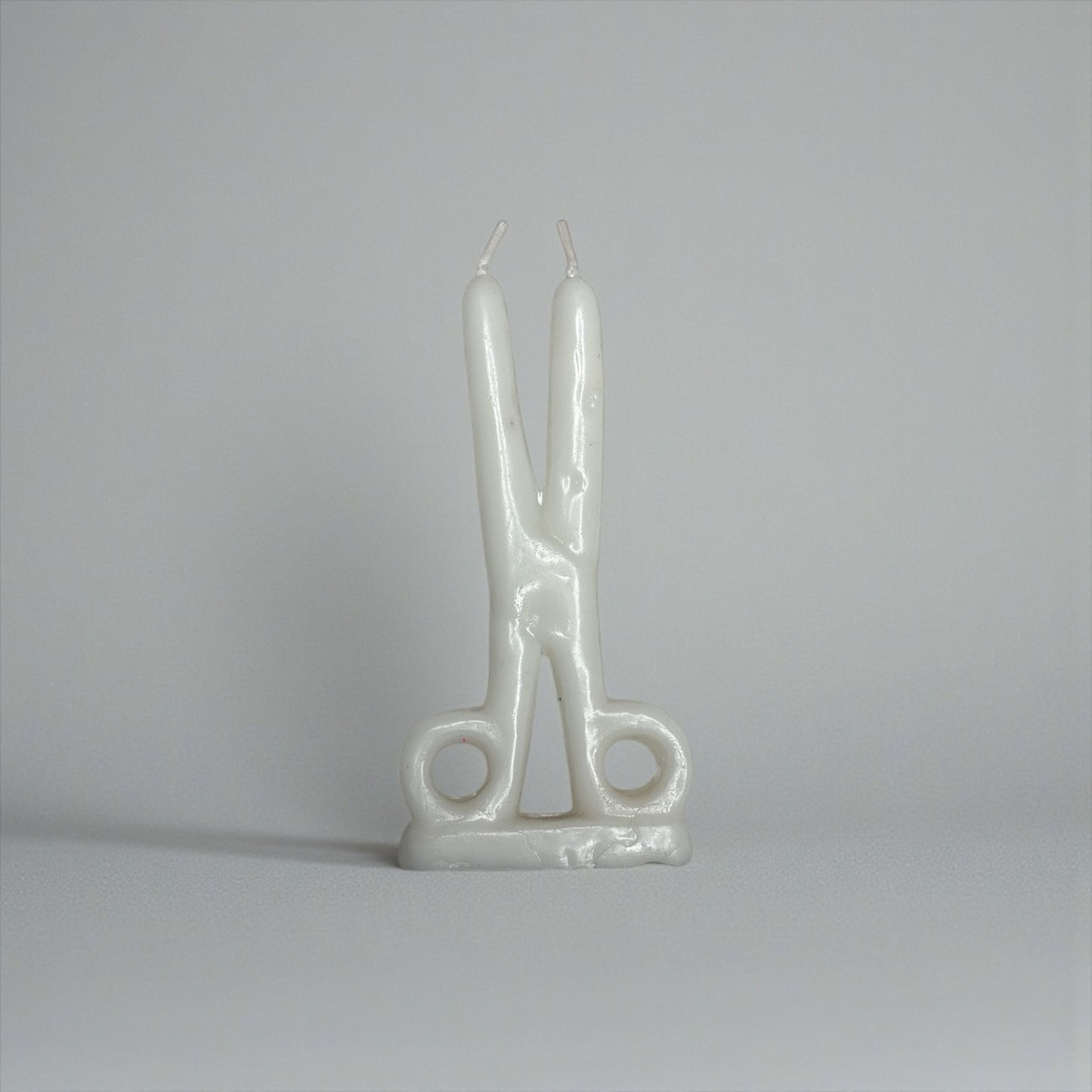 White Scissor Spell Candle